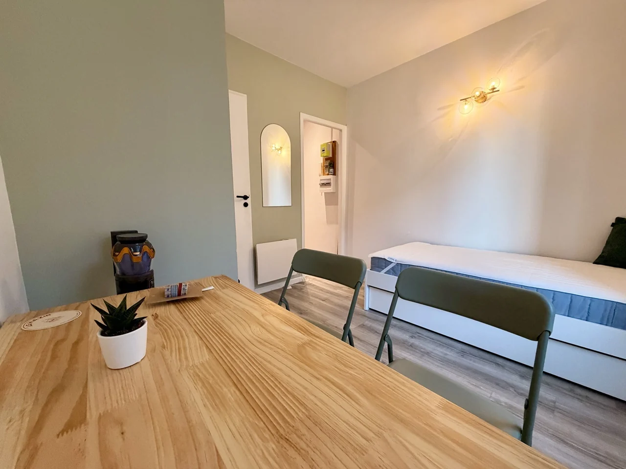 Dining table and living space