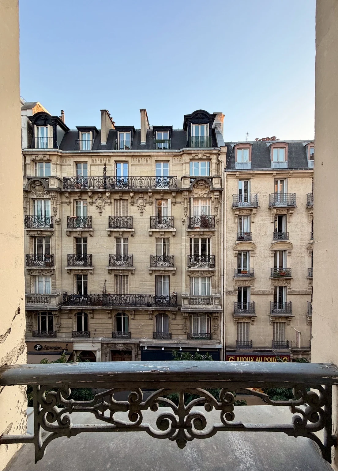 The view from the studio over rue des Abbesses